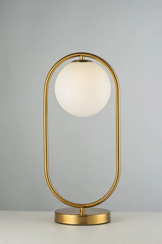 Настольная лампа Candiolo H 4.1.T1 B Arti Lampadari белая 1 лампа, основание золотое металл в стиле современный  фото 2